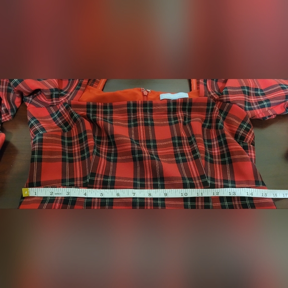 ANTONIO MELANI PLAID PRINT DRESS - Picture 7 of 7